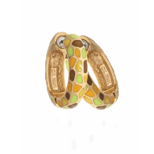 Multi Color Yellow Green Hoop EZE Earrings
