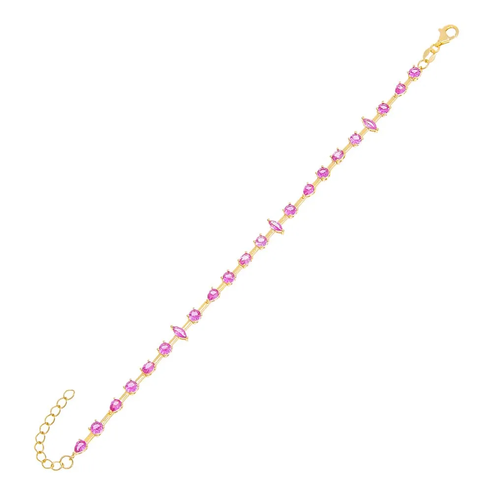 Multi Shape CZ Bracelet