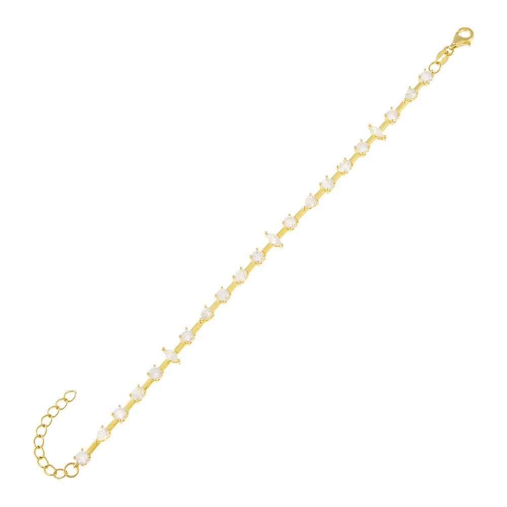 Multi Shape CZ Bracelet