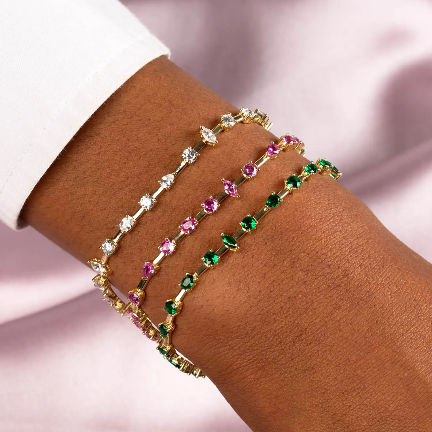 Multi Shape CZ Bracelet