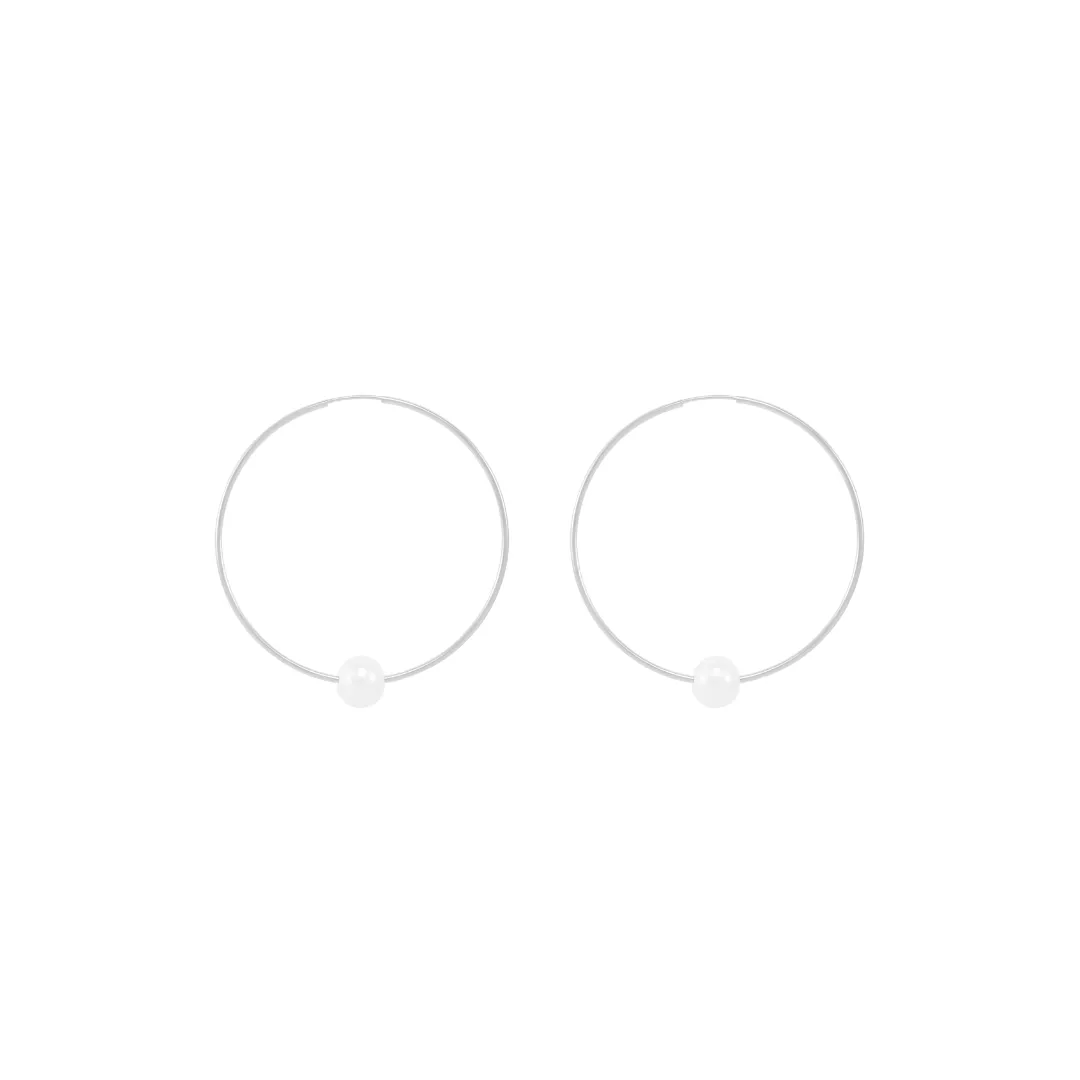 Naomi Earrings 24mm - Silver