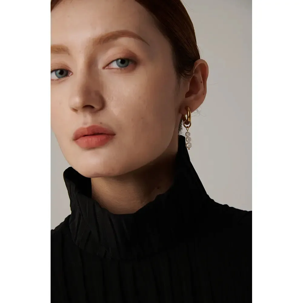 Natural Pearl Dangle Earrings