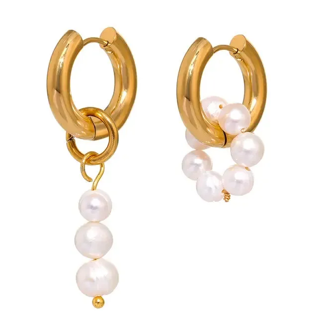 Natural Pearl Dangle Earrings