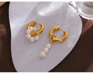 Natural Pearl Dangle Earrings