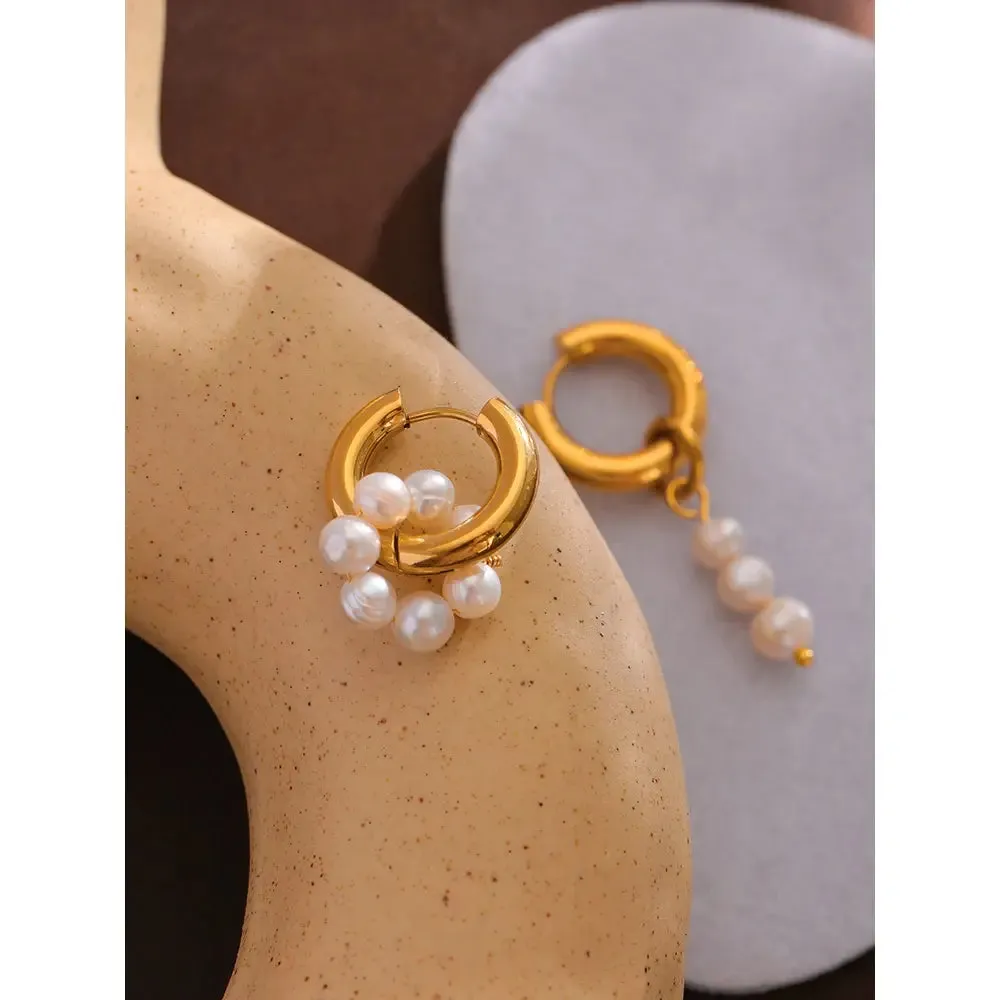 Natural Pearl Dangle Earrings