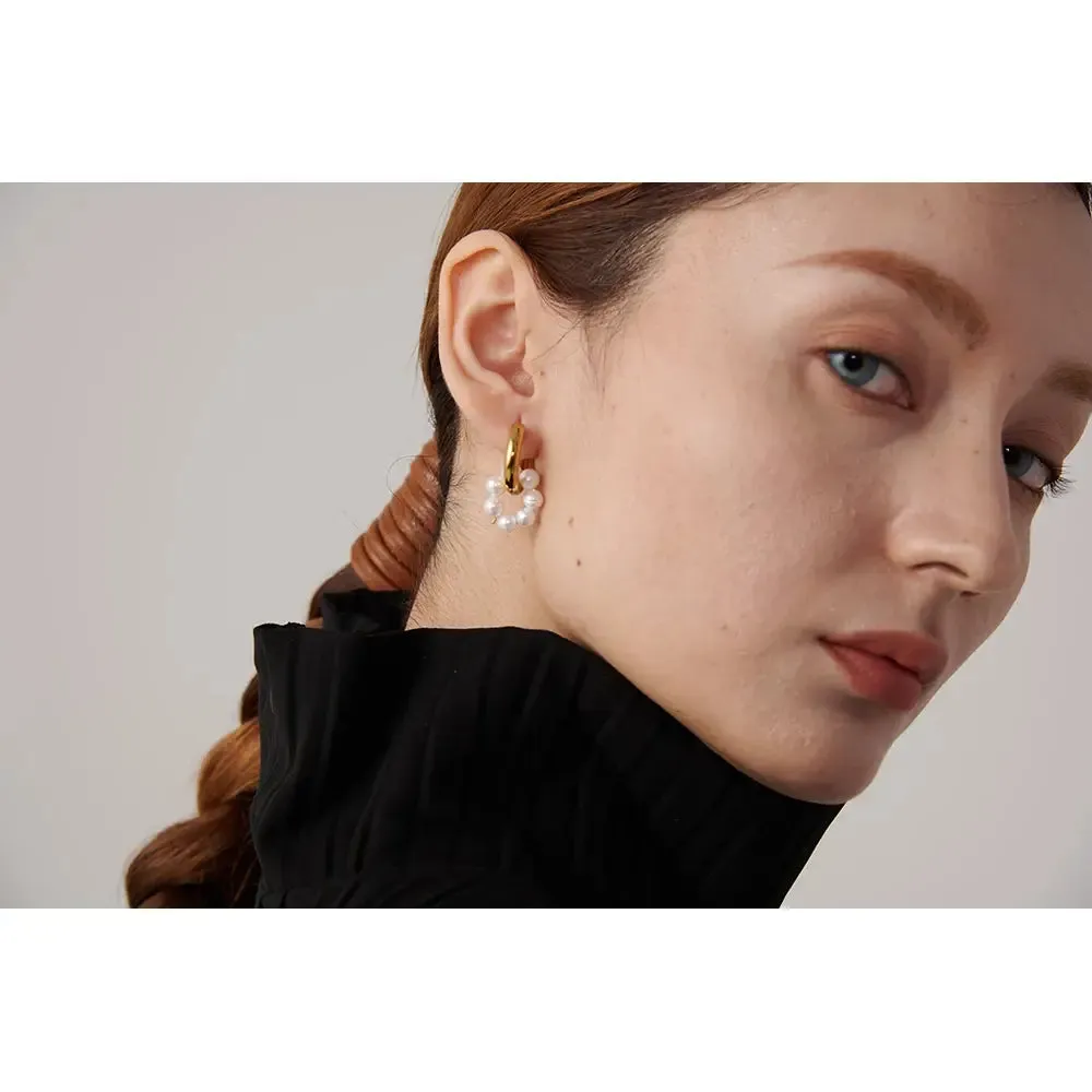 Natural Pearl Dangle Earrings