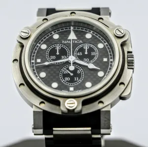 NAUTICA Chronograph Wristwatch Basketweave Dial Swiss High-Quality Quartz Watch