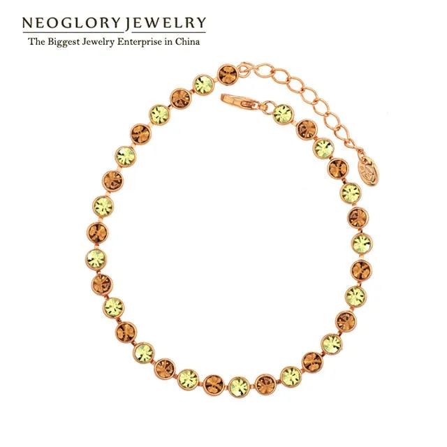 Neoglory Multi Colorful Beads Bangles & Bracelets Fashion Statement Jewelry Brand Girl Mother Gift 2017 New Hot Colf