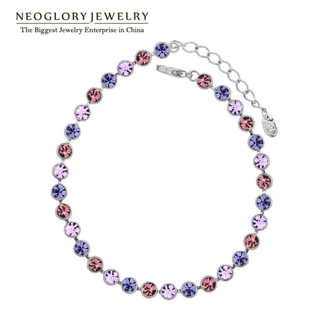 Neoglory Multi Colorful Beads Bangles & Bracelets Fashion Statement Jewelry Brand Girl Mother Gift 2017 New Hot Colf