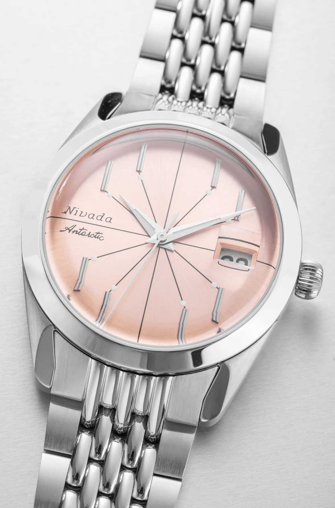 Nivada Grenchen Antarctic Spider Salmon Men's Automatic Watch