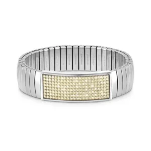 Nomination Extension Stretch Bracelet, Champagne Crystal, Stainless Steel