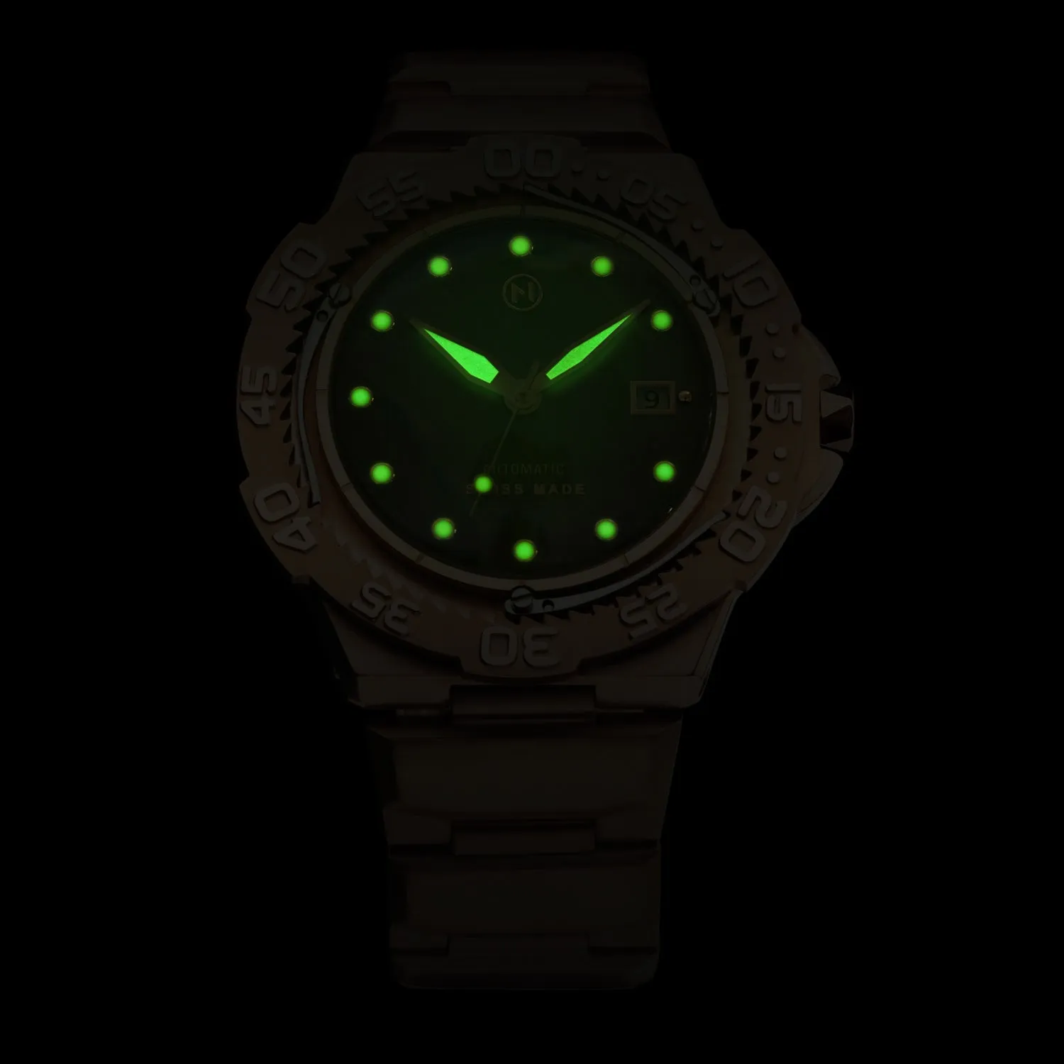 Nove Trident Automatic Ultra Slim Diver Mother Of Pearl Rose Gold