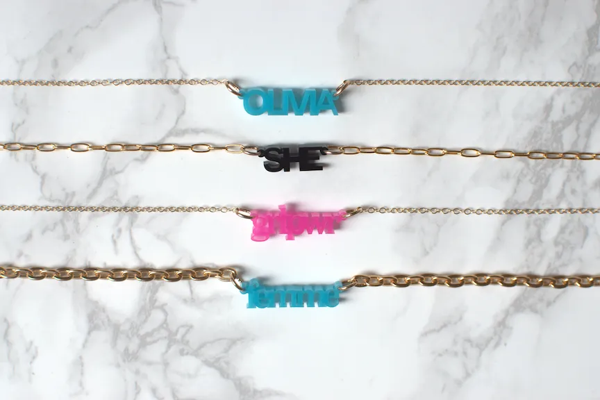 Olivia Nameplate Necklace