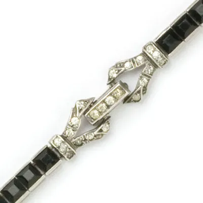 Onyx, Diamanté & Sterling Wachenheimer Bros. Bracelet
