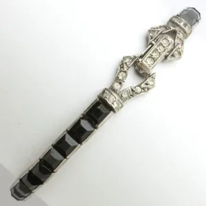 Onyx, Diamanté & Sterling Wachenheimer Bros. Bracelet