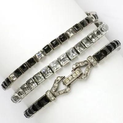 Onyx, Diamanté & Sterling Wachenheimer Bros. Bracelet