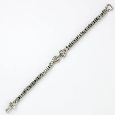 Onyx, Diamanté & Sterling Wachenheimer Bros. Bracelet