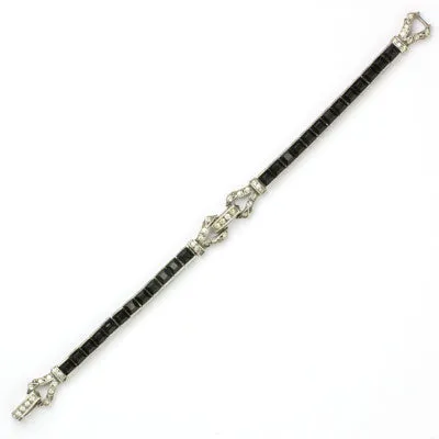Onyx, Diamanté & Sterling Wachenheimer Bros. Bracelet