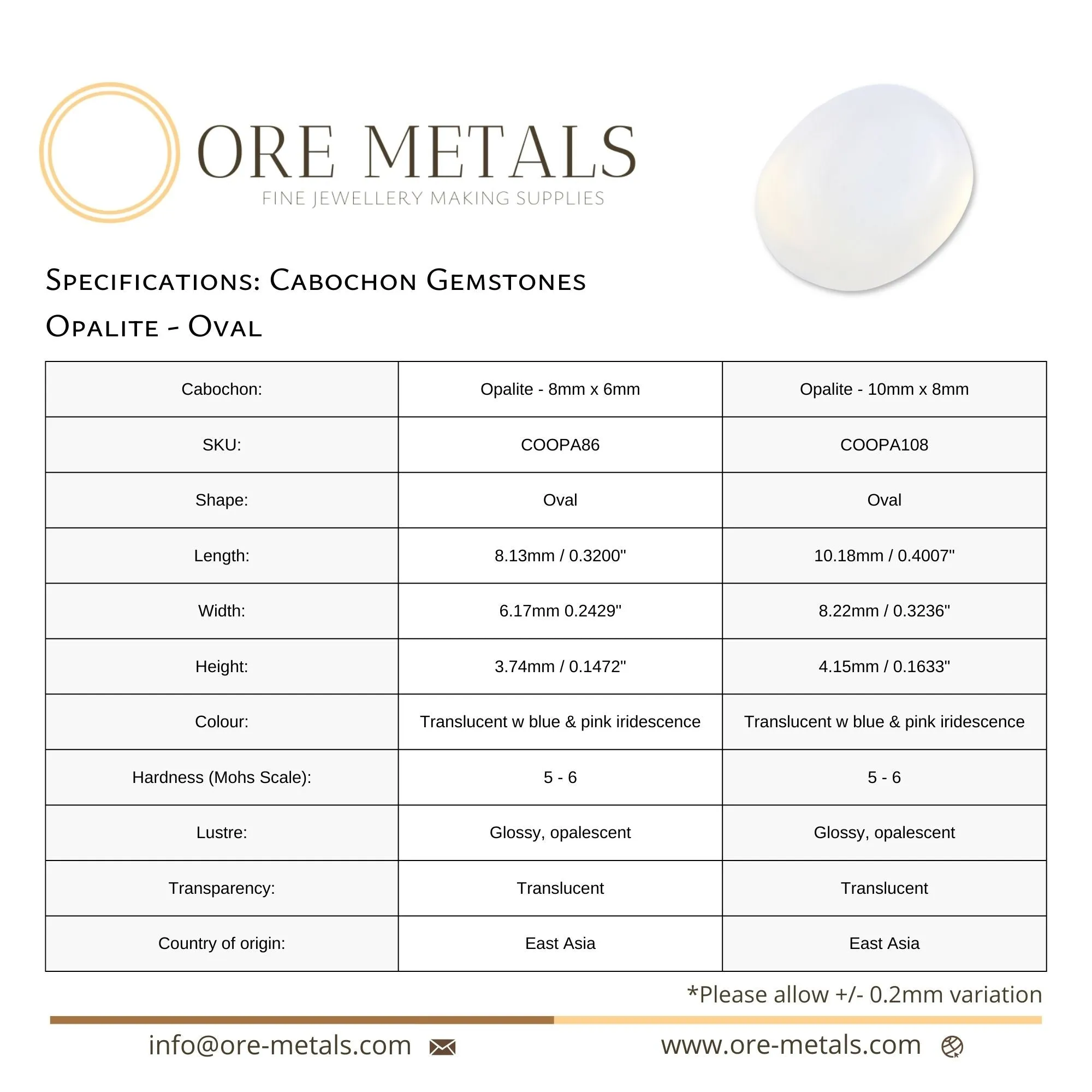 Opalite - Oval Cabochon