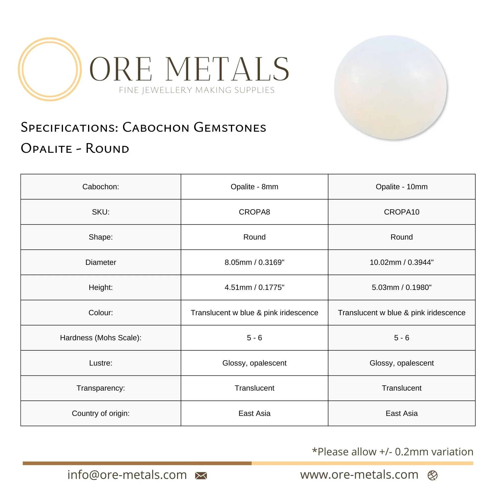 Opalite - Round Cabochon