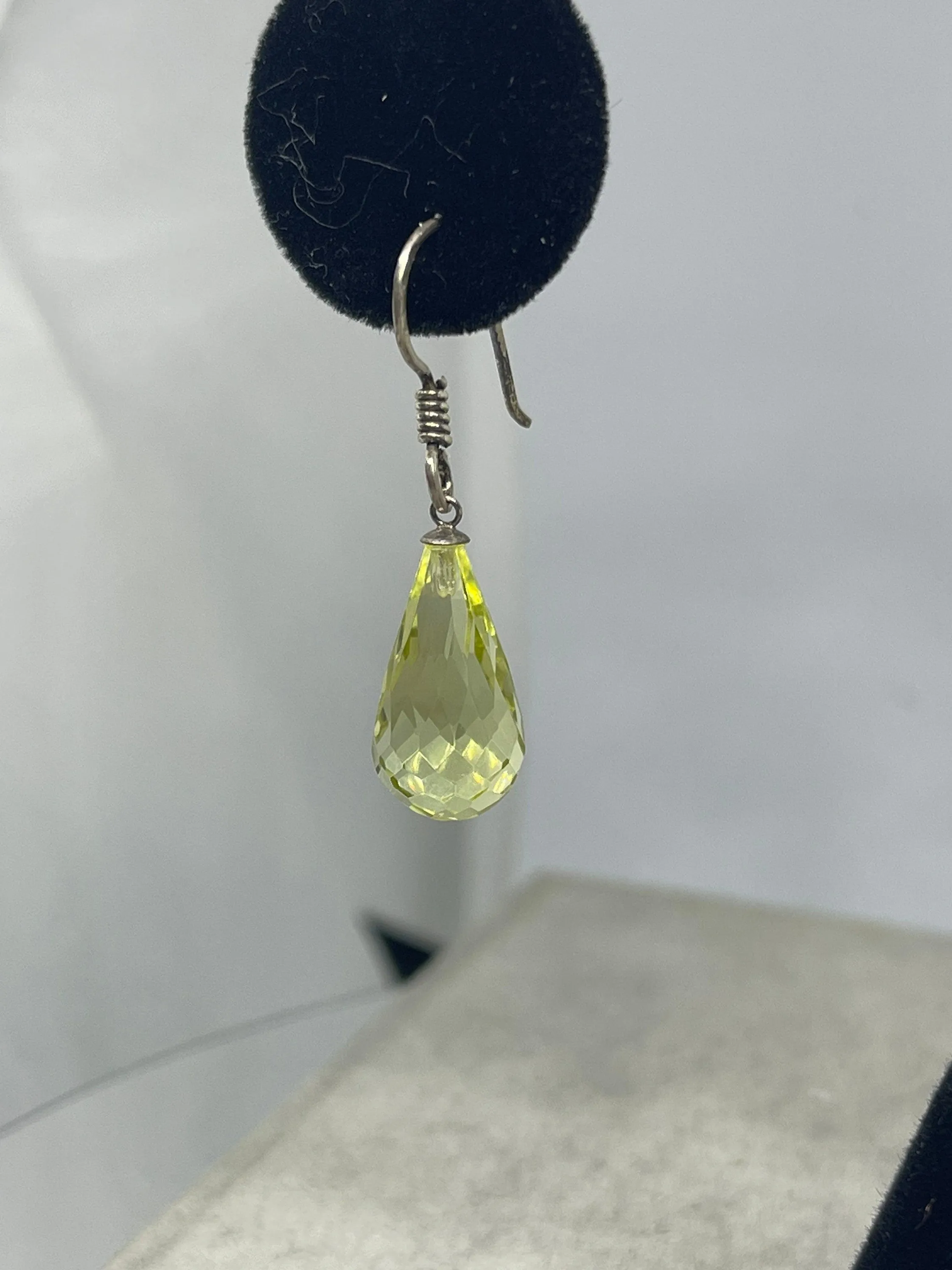 Ouro Verde Quartz Briolette Sterling Silver Dangle Earrings