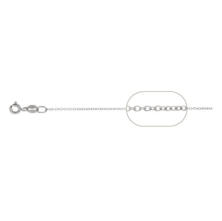Oval (Trace) Bracelet in Sterling Silver (1.2mm)