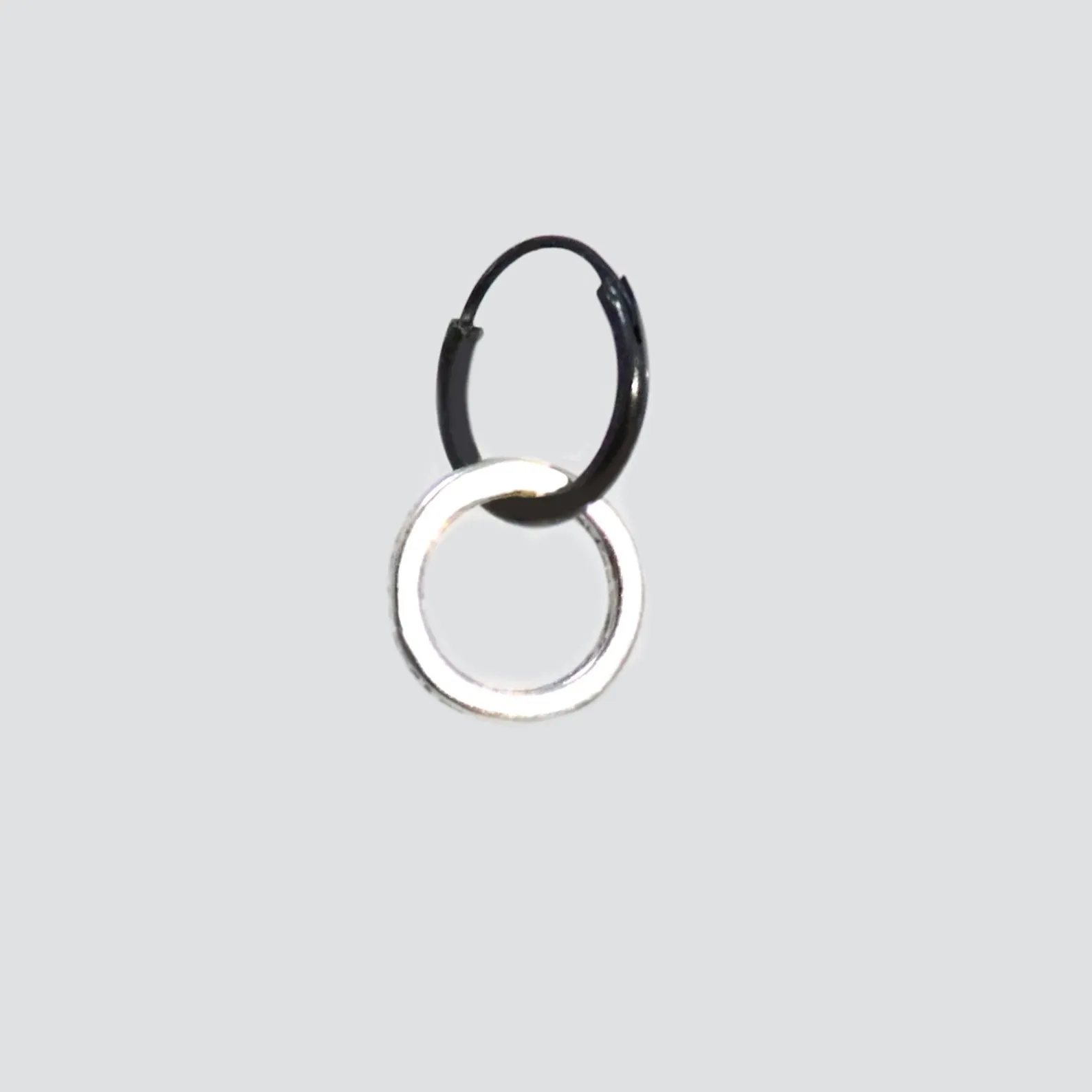 Oxidized Sterling Silver Dangle Earring for men