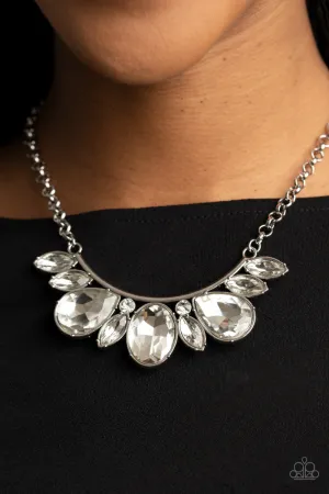 Paparazzi Never SLAY Never - White Necklace - May 2021 Life Of The Party Exclusive