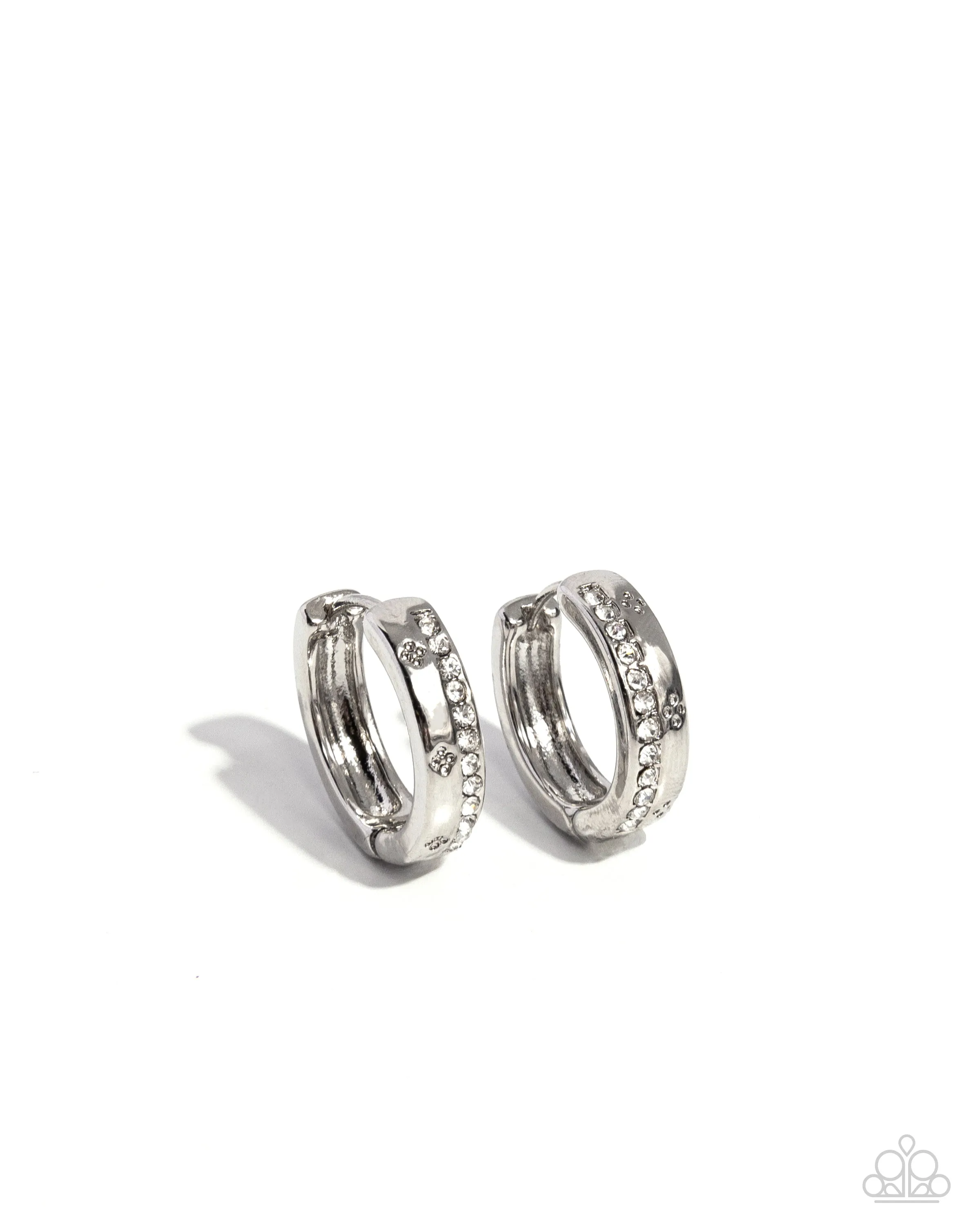 Paparazzi Perceptive Polish Earrings White