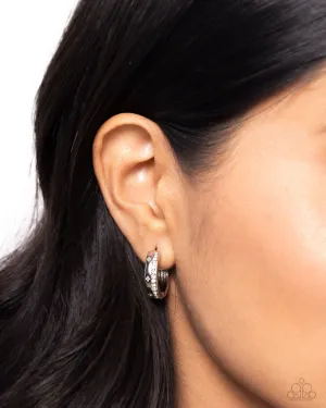 Paparazzi Perceptive Polish Earrings White