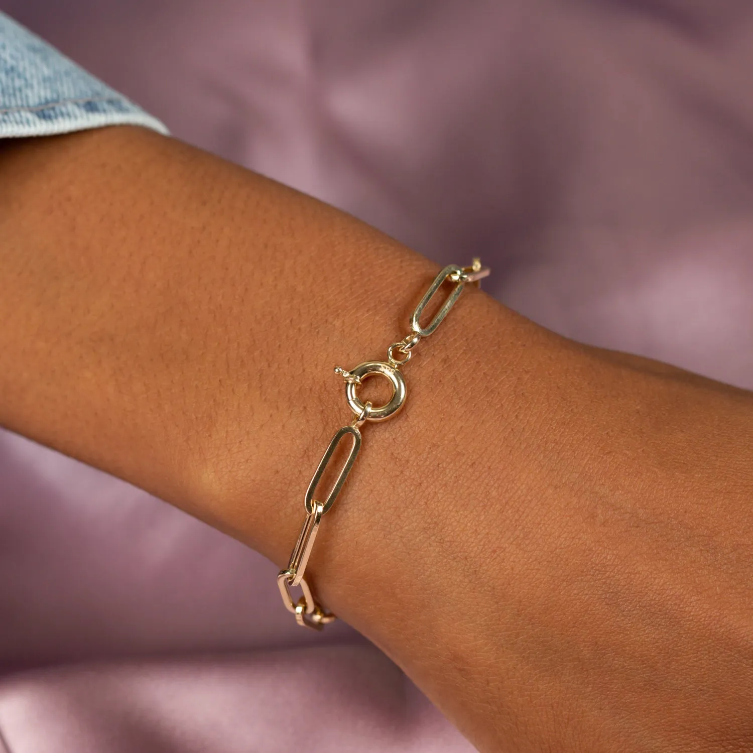 Paperclip Bracelet 14K