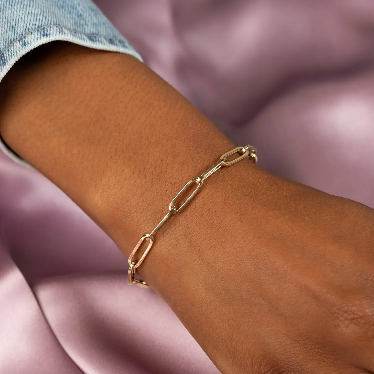 Paperclip Bracelet 14K