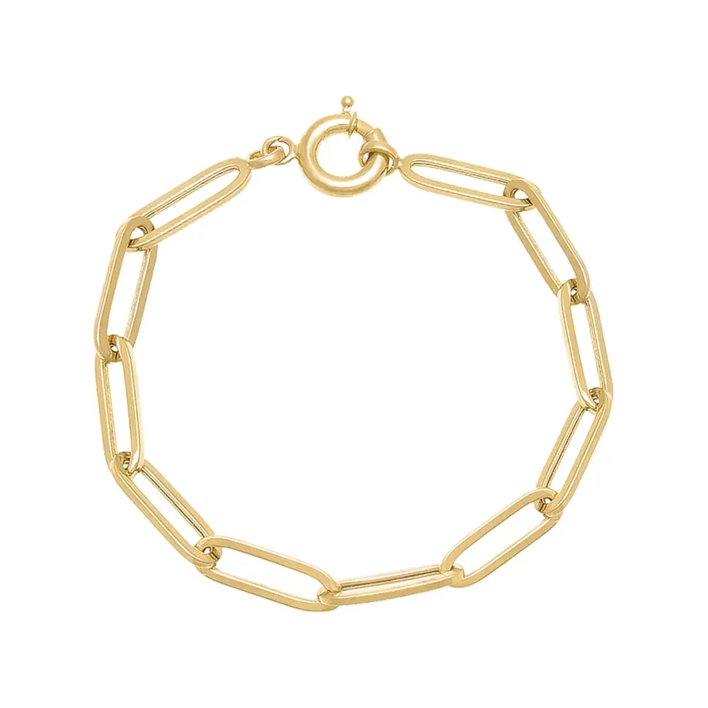 Paperclip Bracelet 14K