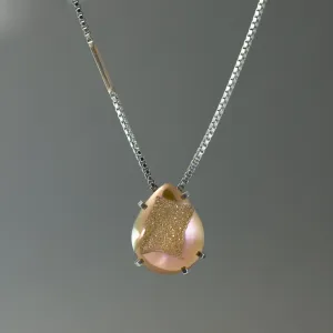PEACH DRUZY STATION NECKLACE