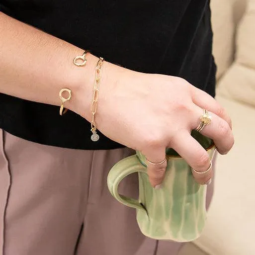Petite Paperclip Chain Bracelet - Mixed Metals