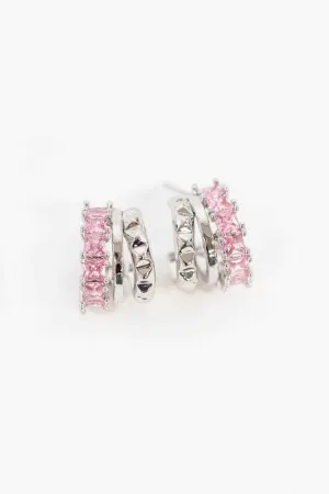 Pink Rocket Hoop Earrings