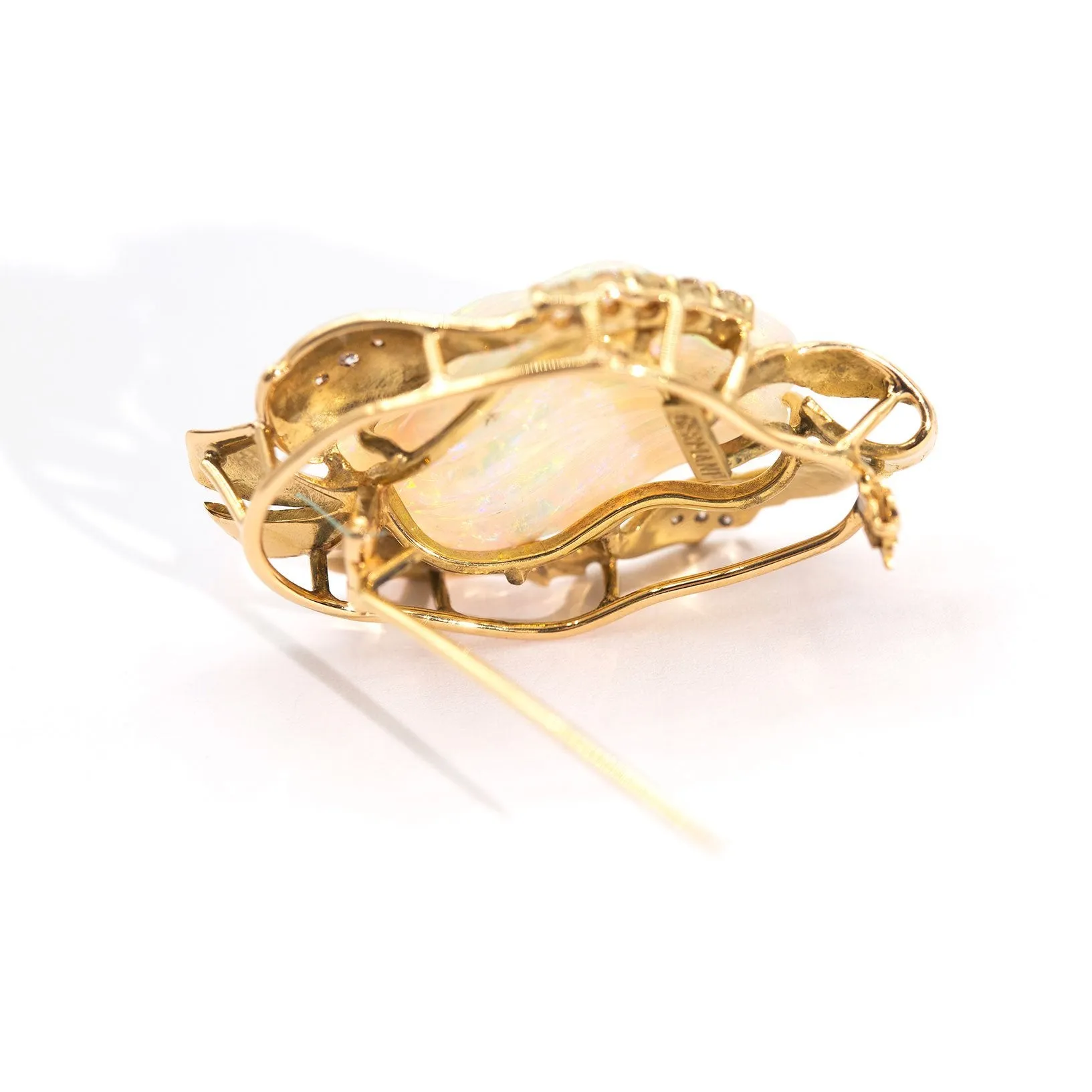 Piper Carved Opal Vintage Pendant & Antique Brooch
