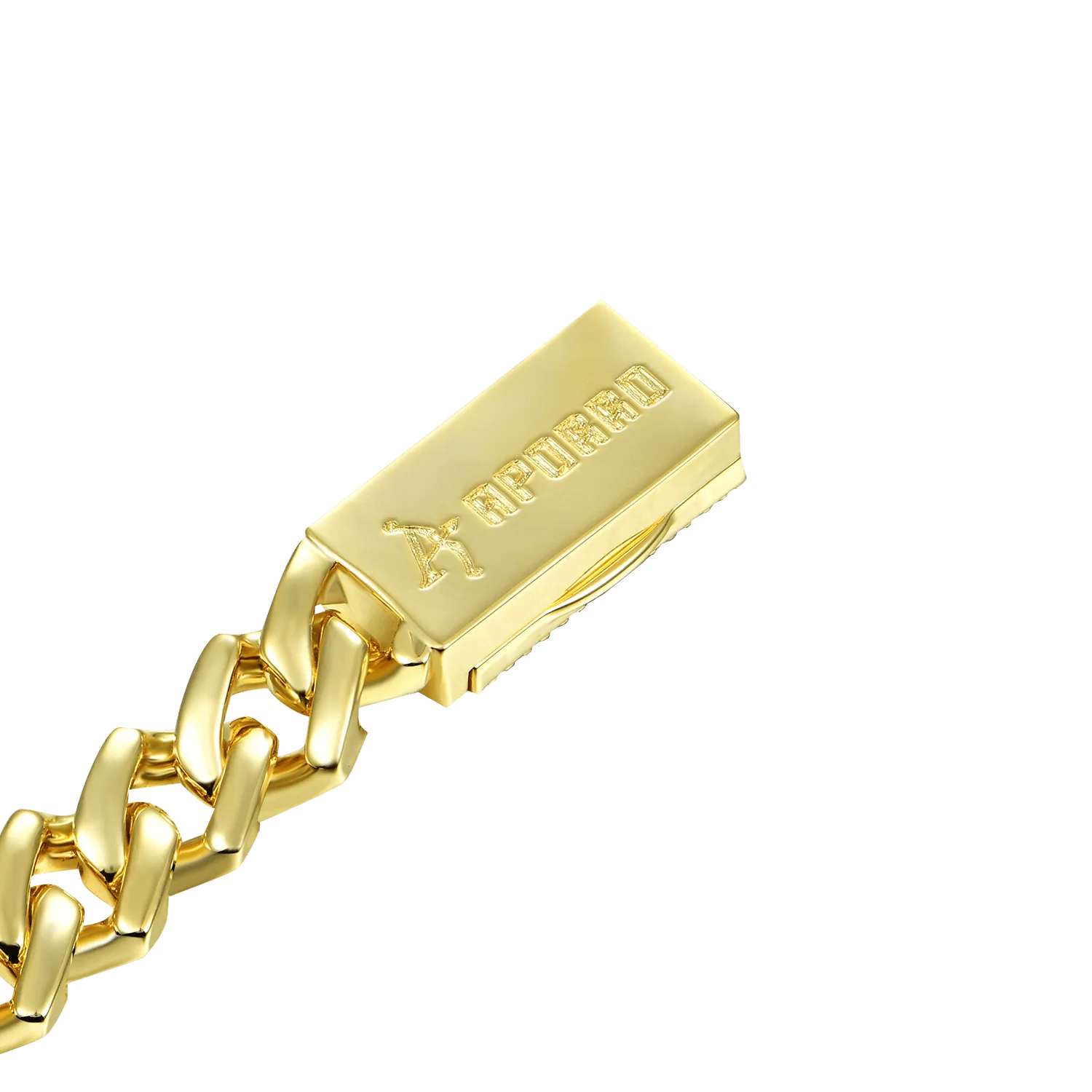 Plain Gold Prong Cuban Link Bracelet - 10mm