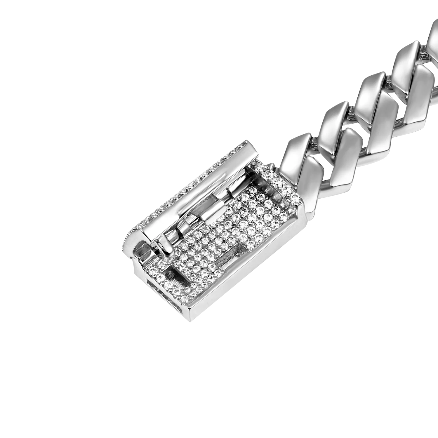 Plain Gold Prong Cuban Link Bracelet - 10mm