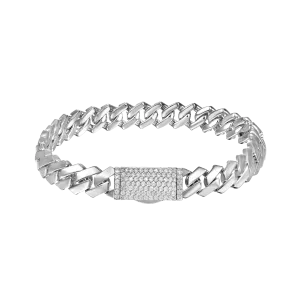 Plain Gold Prong Cuban Link Bracelet - 10mm