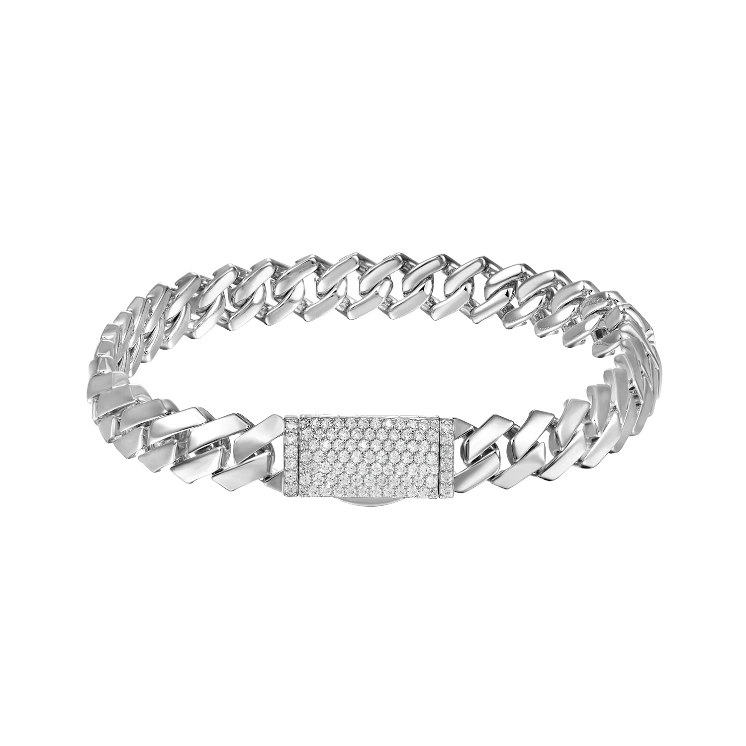 Plain Gold Prong Cuban Link Bracelet - 10mm