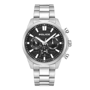 Police Rangy Gents Black Dial Stainless Steel Watch