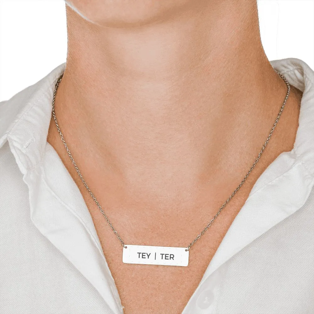 Pride Pronouns Necklace (Tey | Ter)