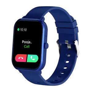 pTron Force X11 Bluetooth Calling Smartwatch with 4.3 cm Full Touch Color Display, Real 24/7 Heart Rate Tracking, Multiple Watch Faces, 7Days Runtime, Health/Fitness Trackers & IP68 Waterproof (Blue)