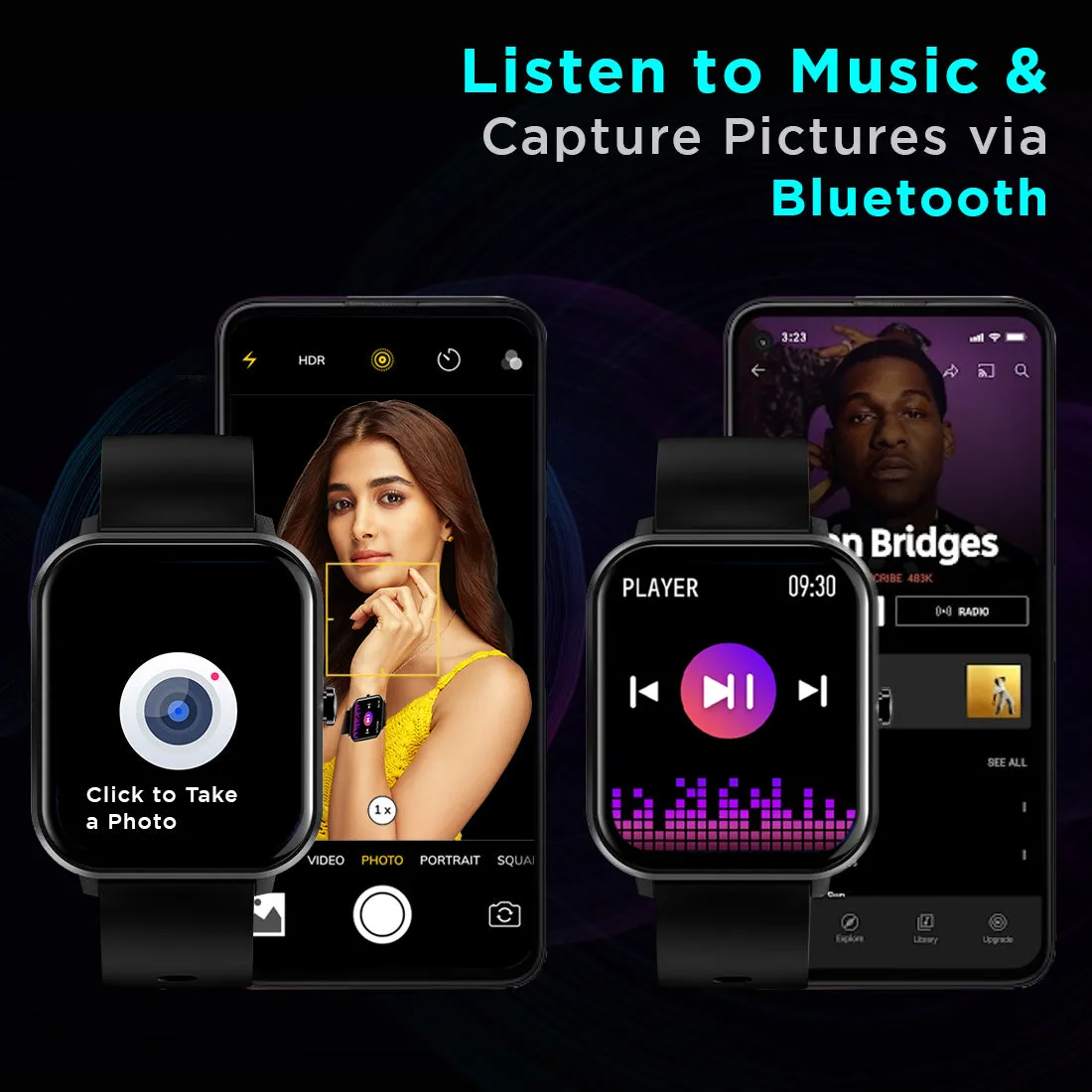 pTron Force X11 Bluetooth Calling Smartwatch with Real 24/7 Heart Rate Monitor