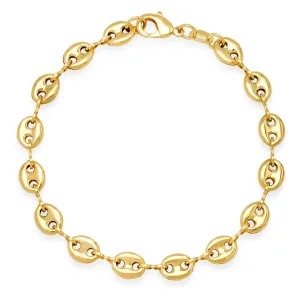 PUFFY LINK BRACELET, GOLD