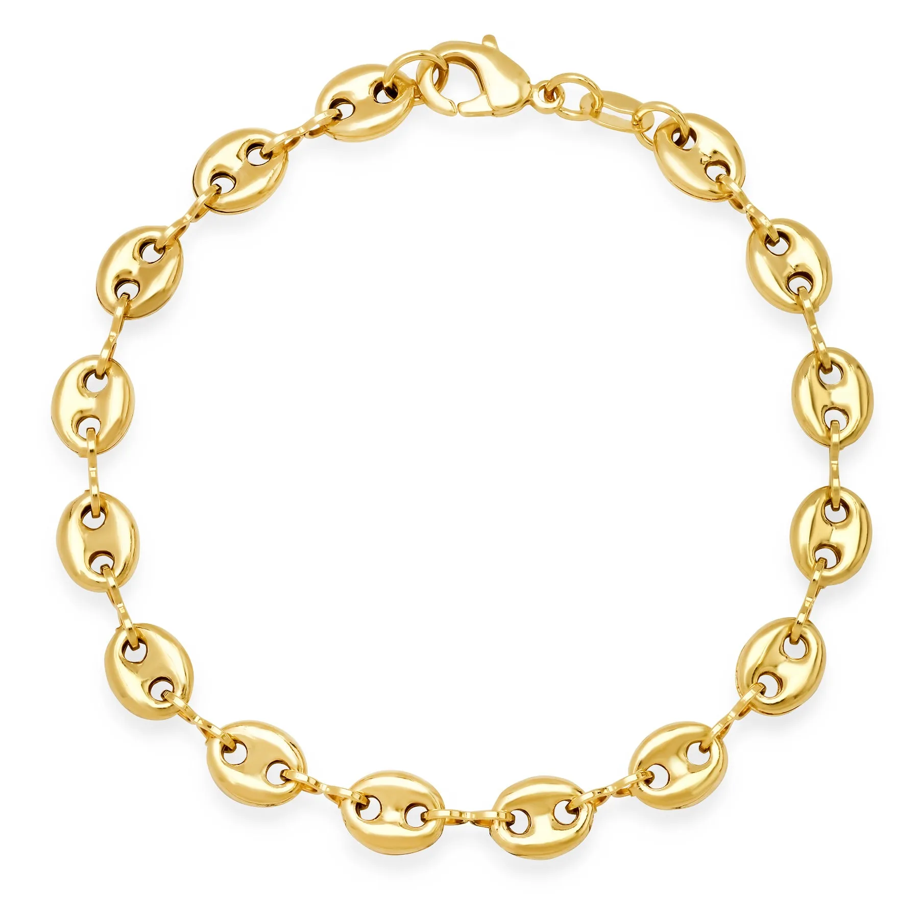 PUFFY LINK BRACELET, GOLD