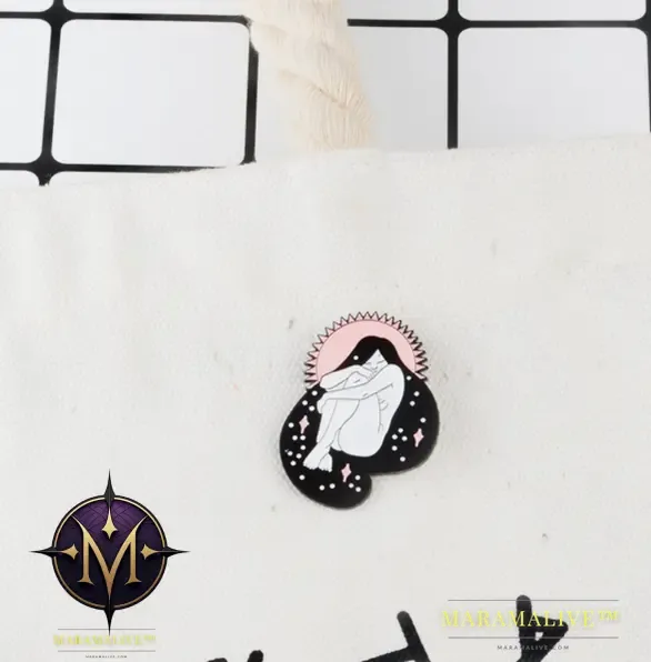 Quiet Sleeping Girl Feminist Enamel Pin Brooches Badges Hard Enamel Pins Women Hat Bag Backpack Jewelry Accessories Fine Gifts