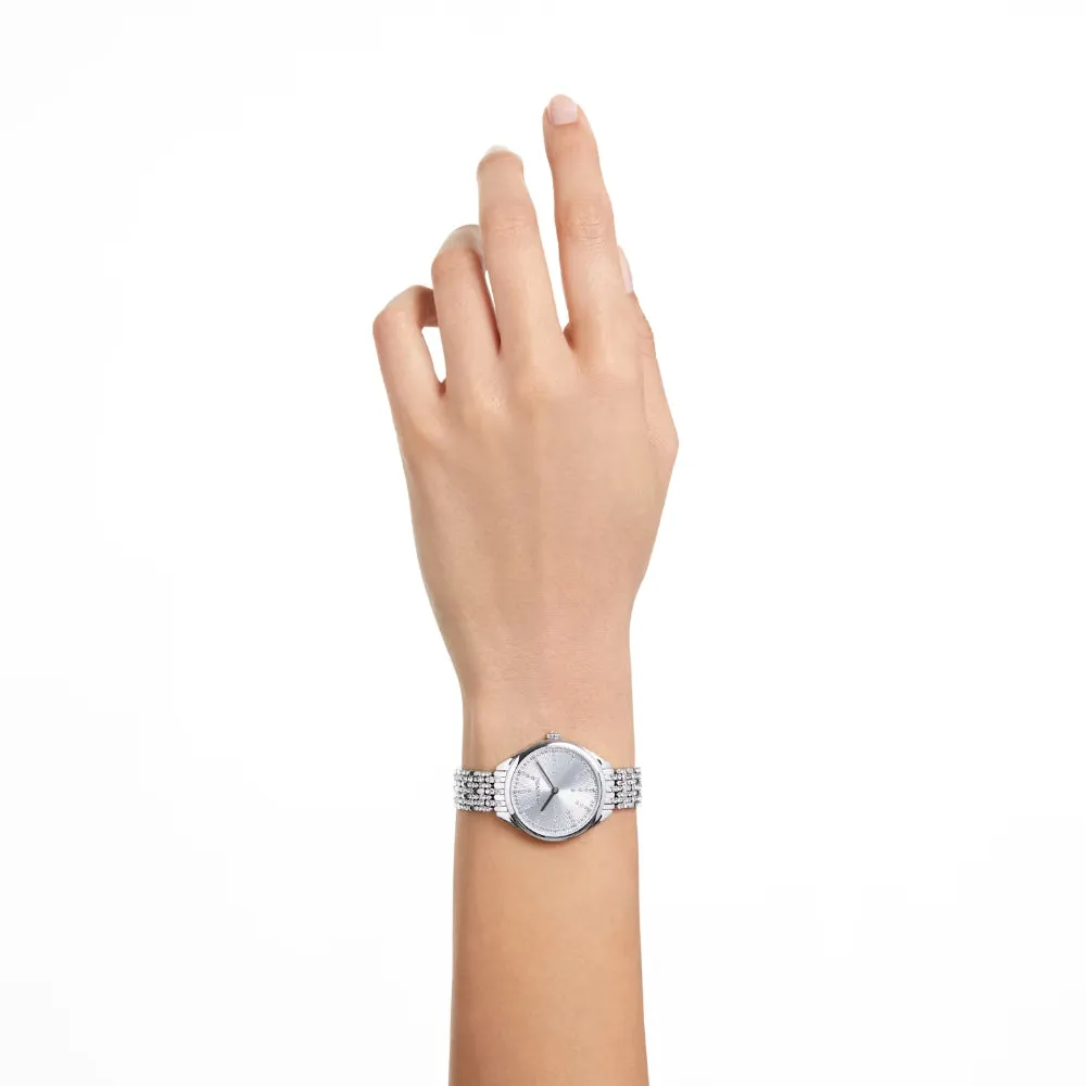 "Swarovski Attract watch Swiss Made, Full pavé, Stainless steel"