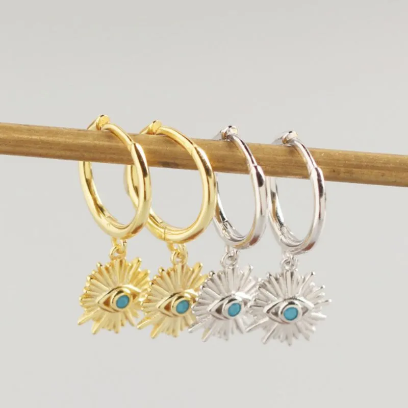 Radiant Evil Eye Dangle Earrings